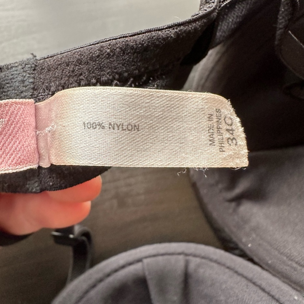 Vintage Victoria’s Secret Black Push Up Classic Neutral Bra size 34C EUC - Picture 8 of 9